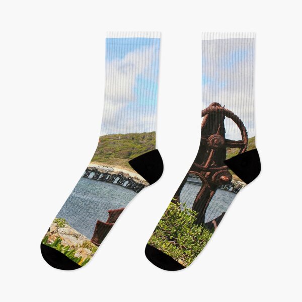 Item preview, King Island jetty and old machinery, Australia designed and sold by FranWest.
