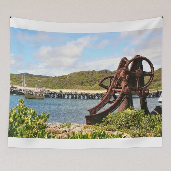 Item preview, King Island jetty and old machinery, Australia designed and sold by FranWest.