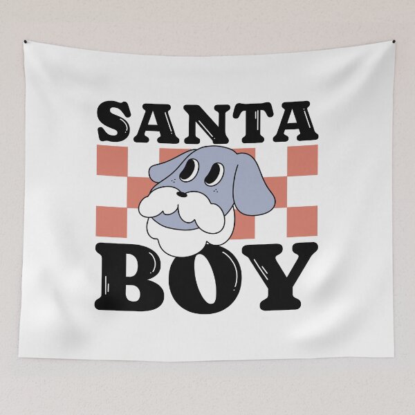 Item preview, Santa boy cute dog groovy retro vintage Christmas xmas matching family  designed and sold by TNwandesignart.