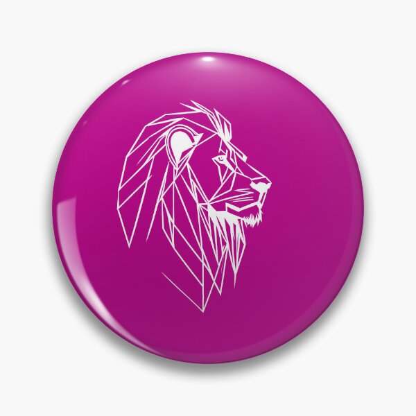 Item preview, White Line Lion Violet Pink BG designed and sold by DiscoGypsyFish.