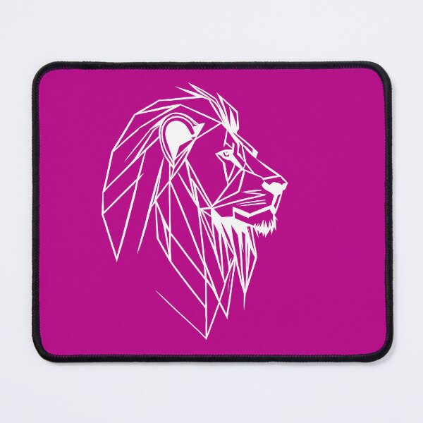 Item preview, White Line Lion Violet Pink BG designed and sold by DiscoGypsyFish.
