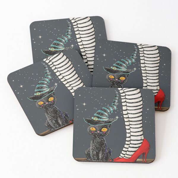 Item preview, Black Cat frerals and familiars designed and sold by francesthrift.
