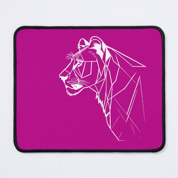 Item preview, White Line Lioness Violet Pink BG designed and sold by DiscoGypsyFish.
