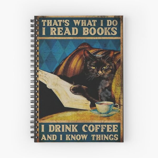 Item preview, Black Cat That's What I do I Read Book designed and sold by francesthrift.