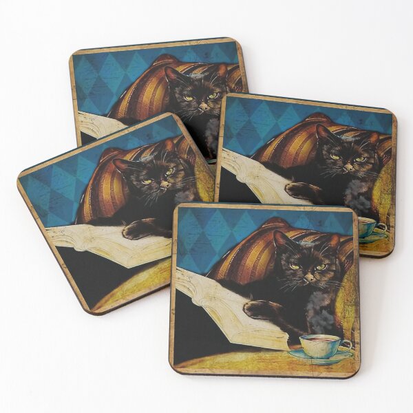 Item preview, Black Cat That's What I do I Read Book designed and sold by francesthrift.