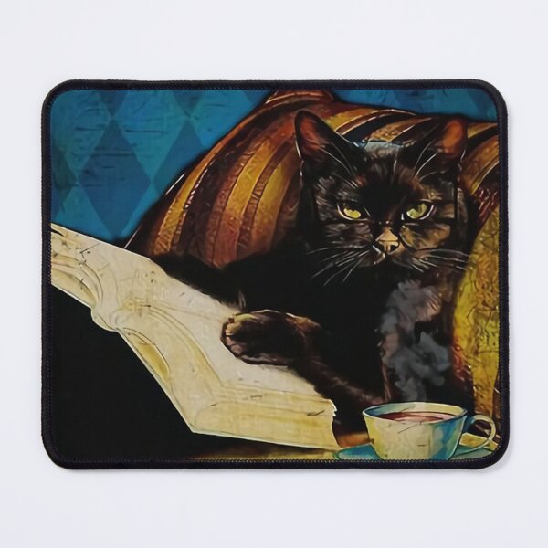 Item preview, Black Cat That's What I do I Read Book designed and sold by francesthrift.