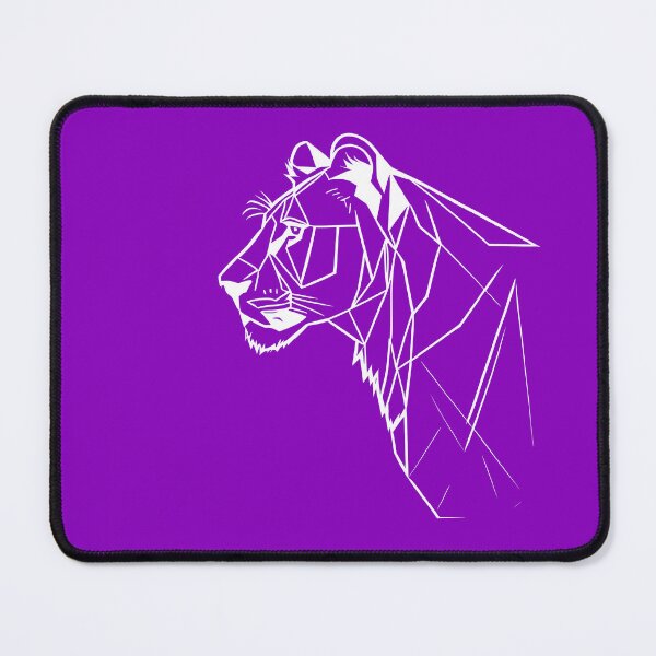 Item preview, White Line Lioness Violet Purple BG designed and sold by DiscoGypsyFish.