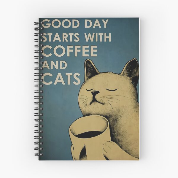 Item preview, Good day starts with coffee and cats. designed and sold by francesthrift.