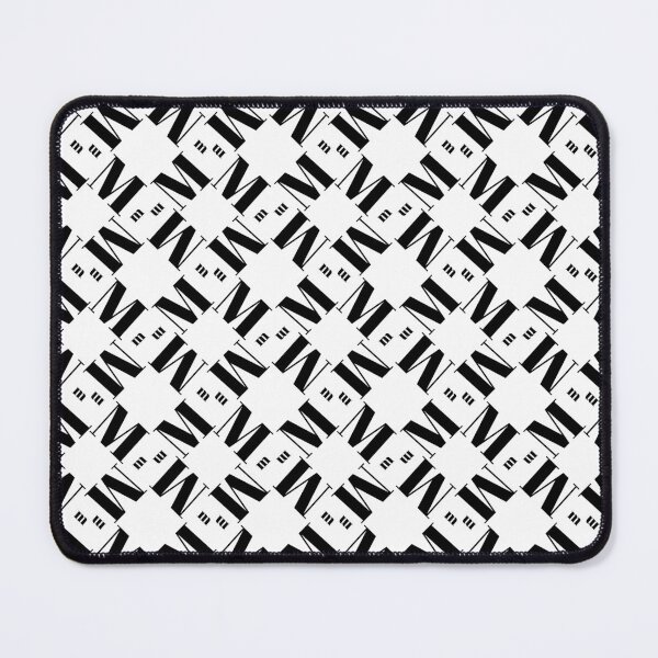 Item preview, M m Alphabet Letter Black seamless designed and sold by MUJU-pixel.