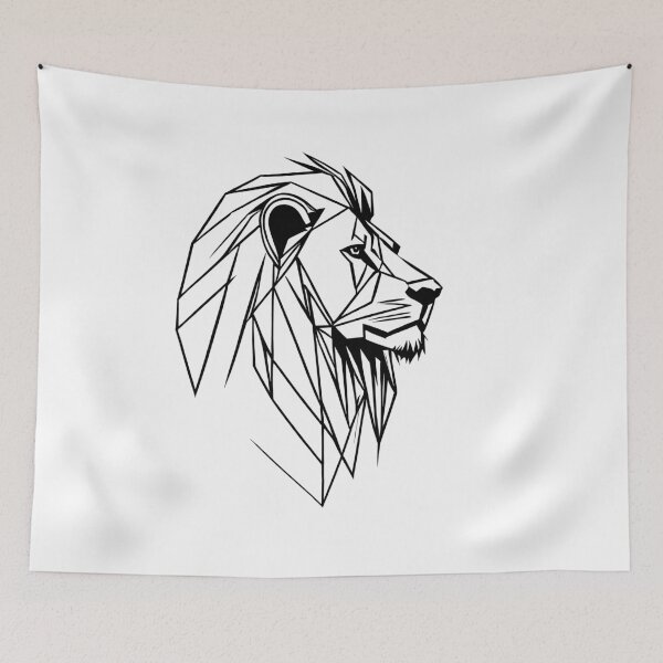 Item preview, Black Line Lion designed and sold by DiscoGypsyFish.