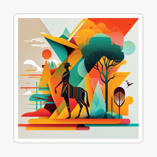 Item preview, African Savanna Bauhaus Design designed and sold by ArtificialGenes.