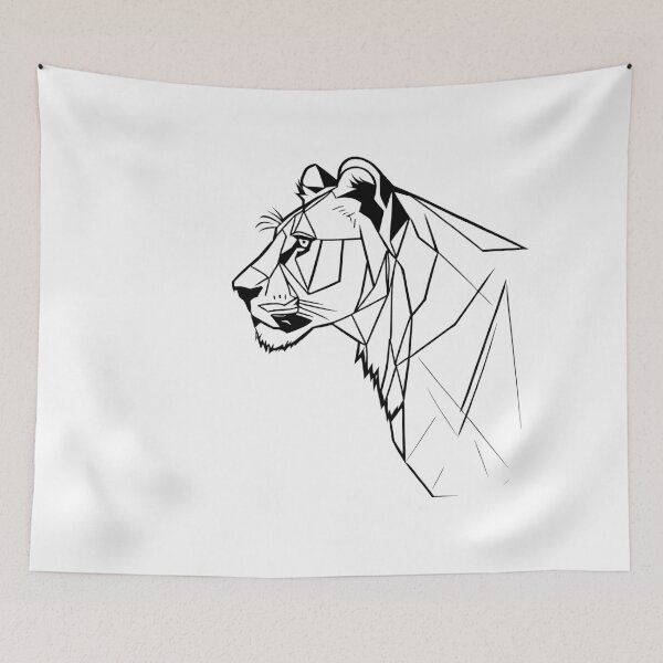 Item preview, Black Line Lioness designed and sold by DiscoGypsyFish.