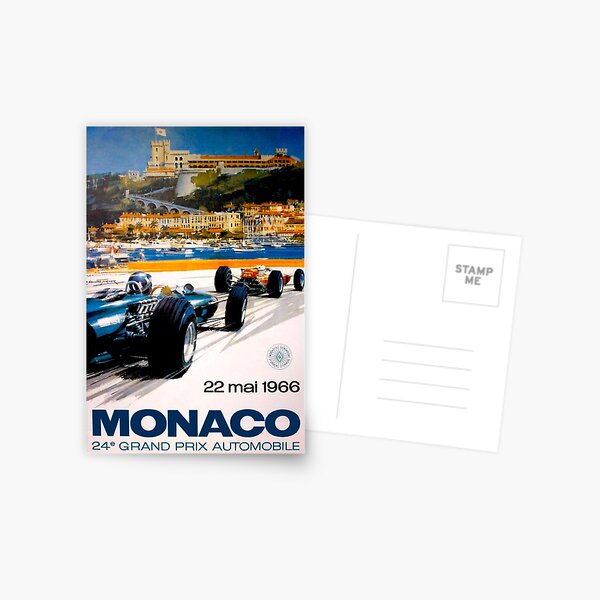 Item preview, MONACO GRAND PRIX; Vintage 1966 Auto Racing Print designed and sold by posterbobs.