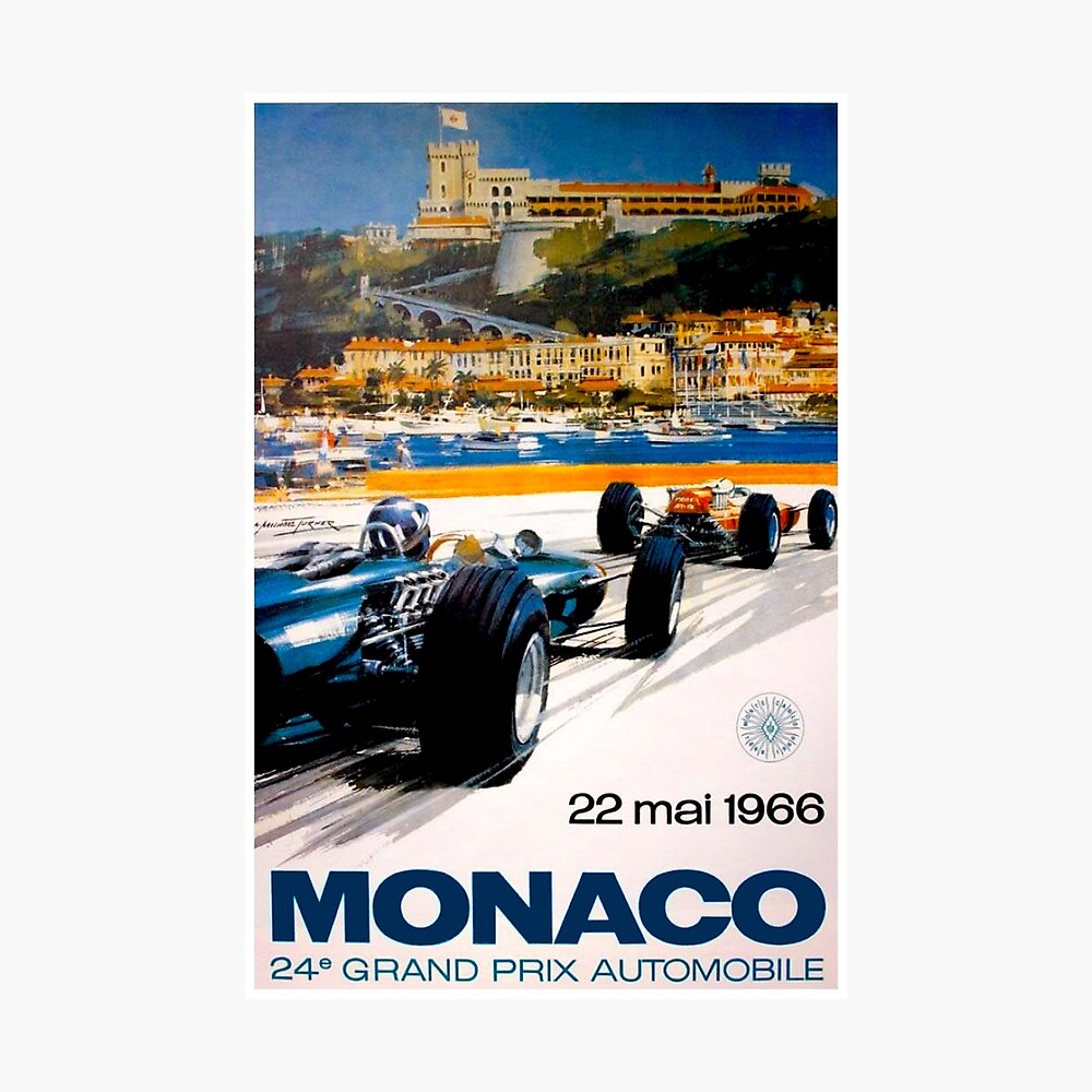 Wall Art Print, 1966 MONACO Grand Prix Racing