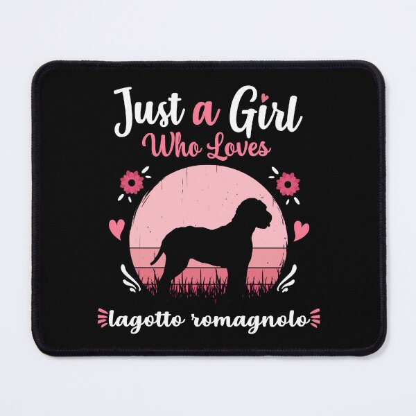 Item preview, Just A Girl Who Loves Lagotto Romagnolo Pink Retro Vintage gift idea designed and sold by winter-harta.