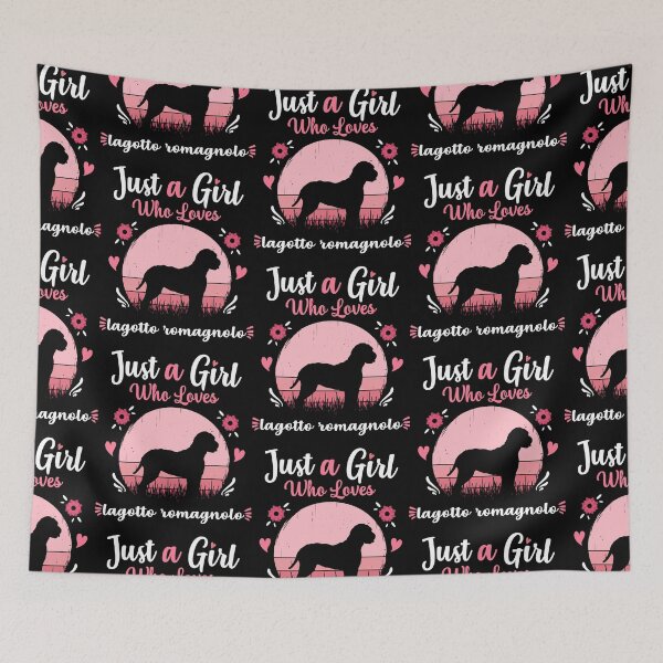 Item preview, Just A Girl Who Loves Lagotto Romagnolo Pink Retro Vintage gift idea designed and sold by winter-harta.