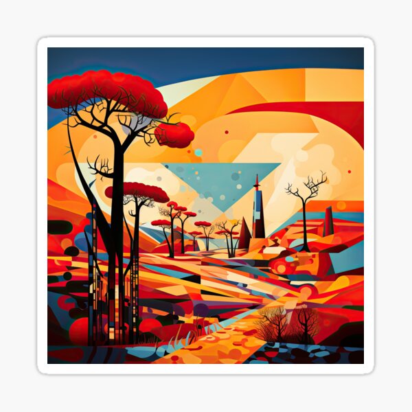 Item preview, African Savanna Bauhaus Design designed and sold by ArtificialGenes.