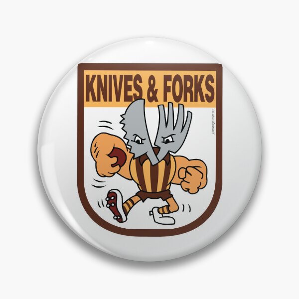 Item preview, AFL BBQ Series - Hawthorn Knives _amp_ Forks designed and sold by FisherGenna.
