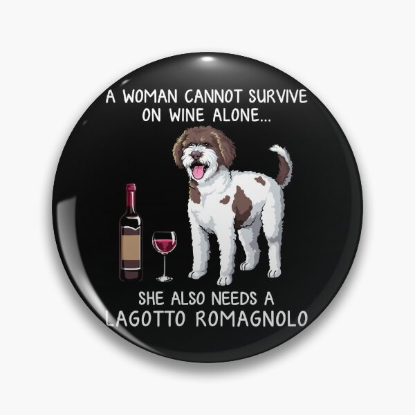 Item preview, Lagotto Romagnolo and wine Funny dog   designed and sold by winter-harta.
