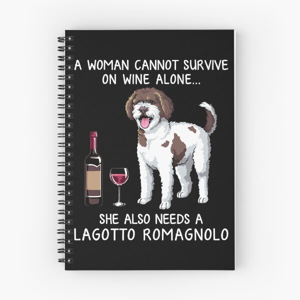 Item preview, Lagotto Romagnolo and wine Funny dog   designed and sold by winter-harta.