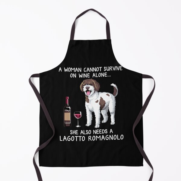 Item preview, Lagotto Romagnolo and wine Funny dog   designed and sold by winter-harta.