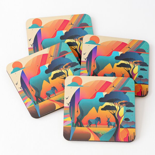 Artikelvorschau, African Savanna Bauhaus Design entworfen und verkauft von ArtificialGenes.