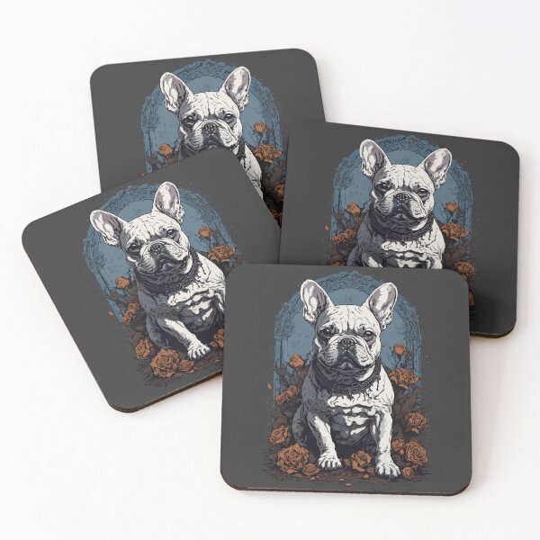 Item preview, French Bulldog Gothic Floral designed and sold by faunathreads.