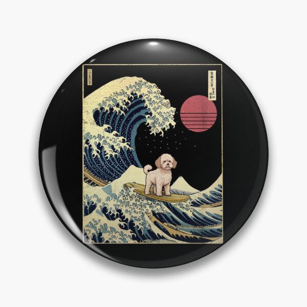 Item preview, Lagotto Romagnolo Kanagawa Japanese Surfing Wave designed and sold by winter-harta.