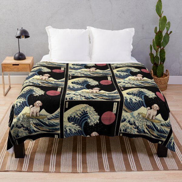 Item preview, Lagotto Romagnolo Kanagawa Japanese Surfing Wave designed and sold by winter-harta.