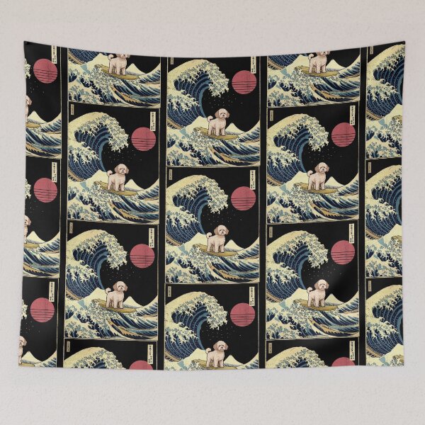 Item preview, Lagotto Romagnolo Kanagawa Japanese Surfing Wave designed and sold by winter-harta.