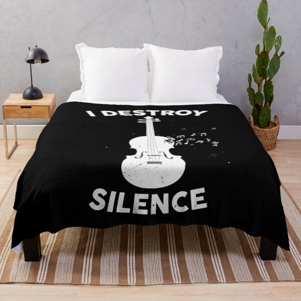Item preview, I Destroy Silence Violin Orchestra Classical Instrument Gift designed and sold by TMelonShop.