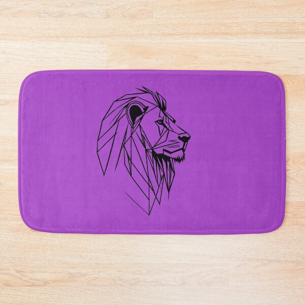 Item preview, Black Line Lion Orchid Purple BG designed and sold by DiscoGypsyFish.