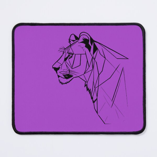 Item preview, Black Line Lioness Orchid Purple BG designed and sold by DiscoGypsyFish.