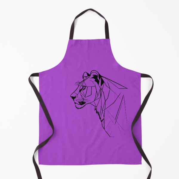 Item preview, Black Line Lioness Orchid Purple BG designed and sold by DiscoGypsyFish.