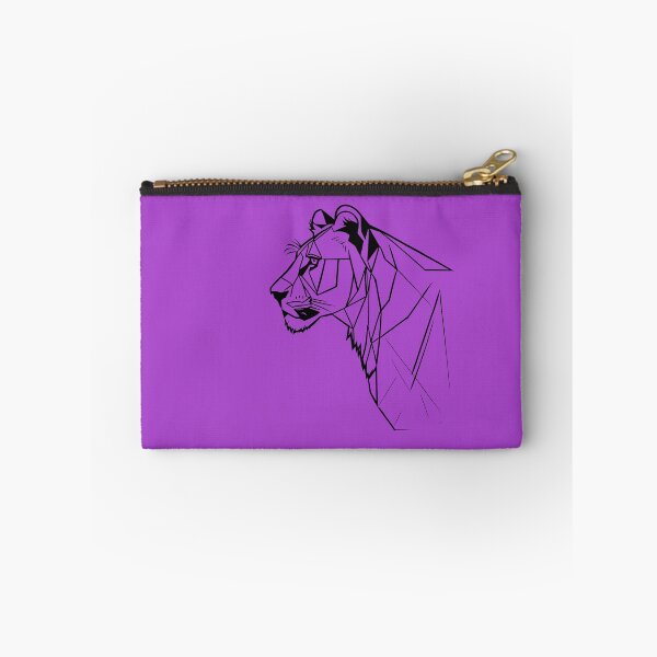 Item preview, Black Line Lioness Orchid Purple BG designed and sold by DiscoGypsyFish.