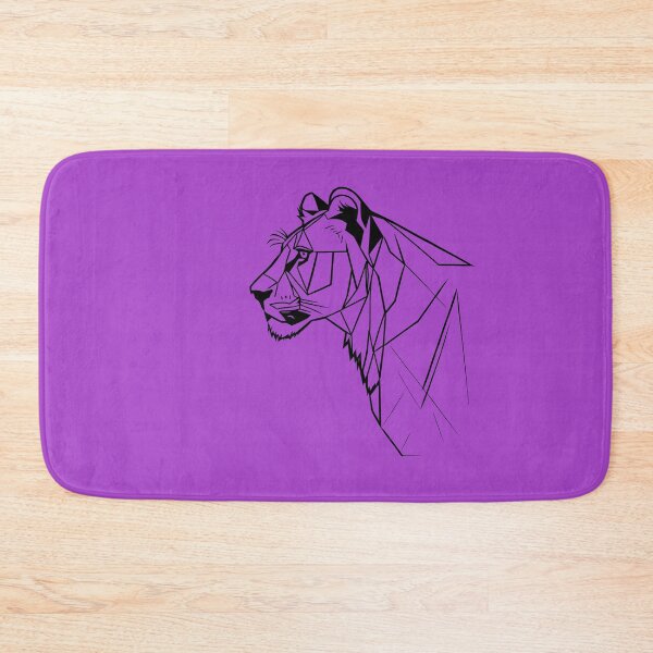 Item preview, Black Line Lioness Orchid Purple BG designed and sold by DiscoGypsyFish.