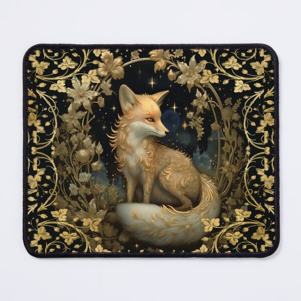 Item preview, Ornamental golden starry night fox designed and sold by ArtStyleAlice.