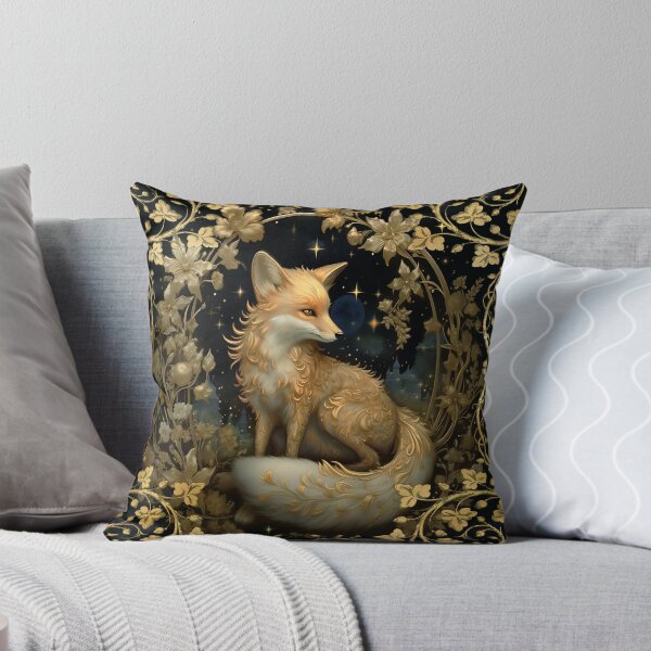 Item preview, Ornamental golden starry night fox designed and sold by ArtStyleAlice.