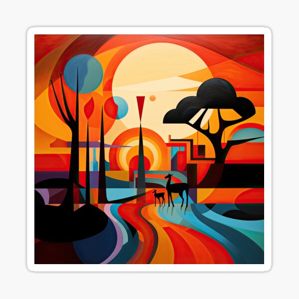 Item preview, African Savanna Bauhaus Design designed and sold by ArtificialGenes.