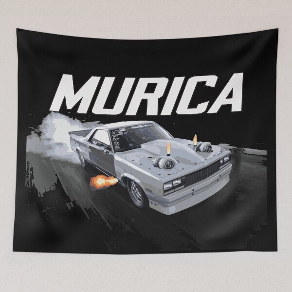 Item preview, murica muscle car DRAG race red CAMINO EL CLEETER TRUCK DALE DO IT designed and sold by cowtownCOWBOY.