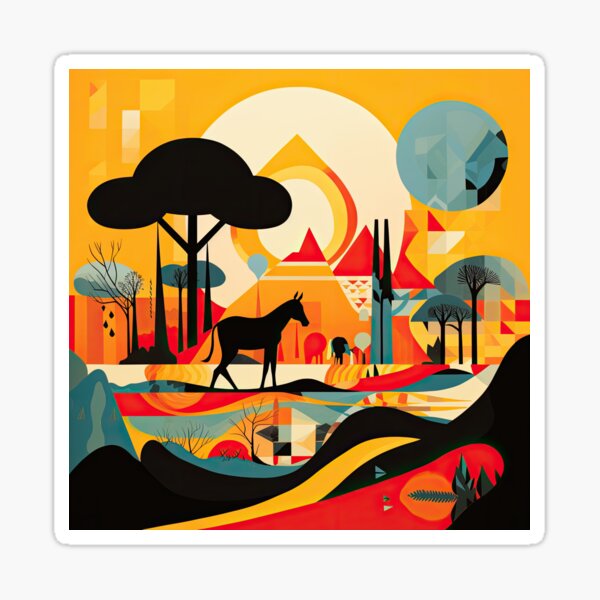 Item preview, African Savanna Bauhaus Design designed and sold by ArtificialGenes.