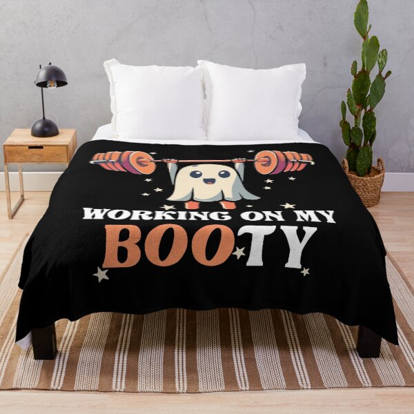 Item preview, Working On My Boo Ty Funny Halloween Ghost Gym Workout Squat Gift designed and sold by TMelonShop.
