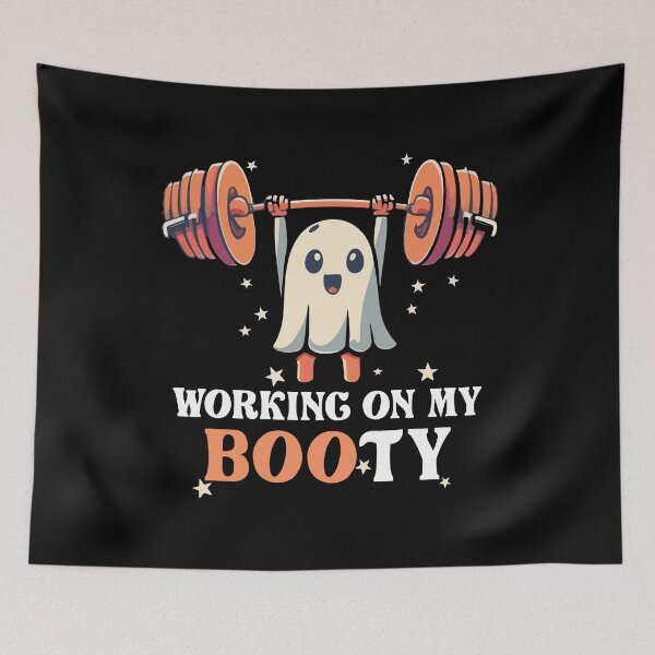 Item preview, Working On My Boo Ty Funny Halloween Ghost Gym Workout Squat Gift designed and sold by TMelonShop.