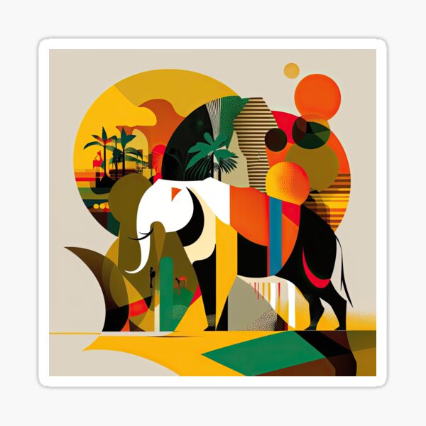 Item preview, African Savanna Bauhaus Design designed and sold by ArtificialGenes.