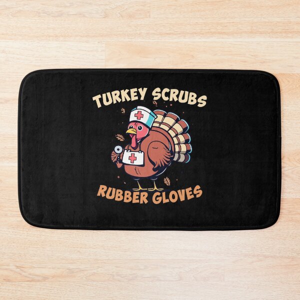 Item preview, Turkey Scrubs Rubber Gloves Funny Thanksgiving Nurse Humor Gift designed and sold by TMelonShop.