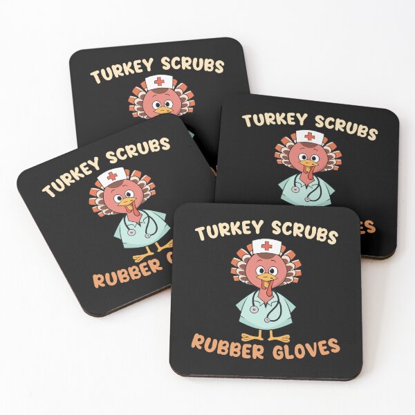 Item preview, Turkey Scrubs Rubber Gloves Funny Thanksgiving Healthcare Gift designed and sold by TMelonShop.