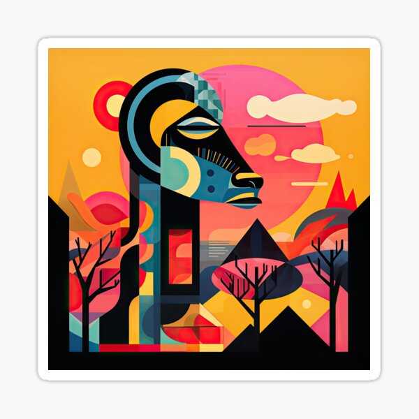 Item preview, African Savanna Bauhaus Design designed and sold by ArtificialGenes.