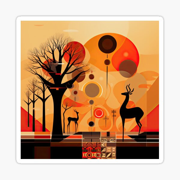 Item preview, African Savanna Bauhaus Design designed and sold by ArtificialGenes.