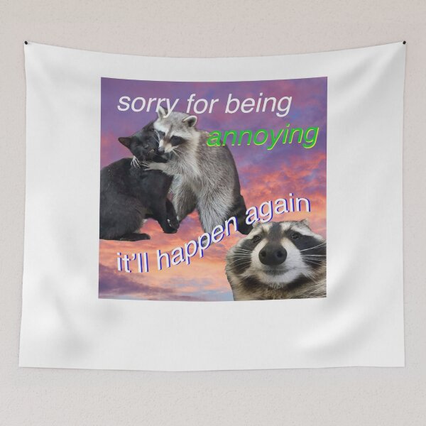 Item preview, Funny Raccoon Meme sticker Classic  designed and sold by vandeverebrea.