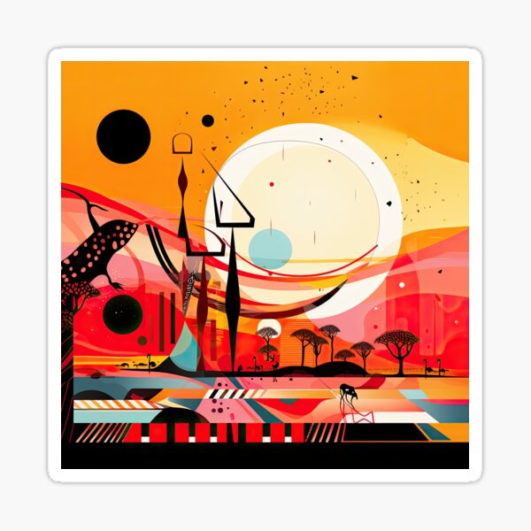 Item preview, African Savanna Bauhaus Design designed and sold by ArtificialGenes.